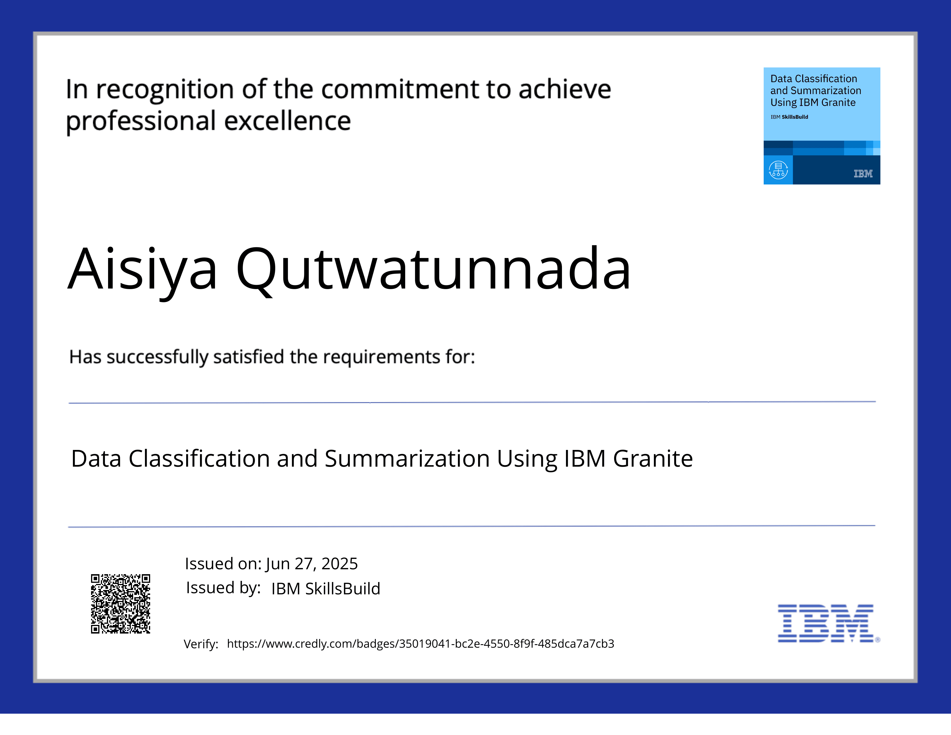 IBM - Data Classification Badge